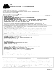 biology major - Department of Ecology and Evolutionary Biology