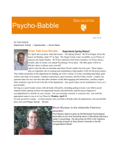 Psycho-Babble - Macalester College