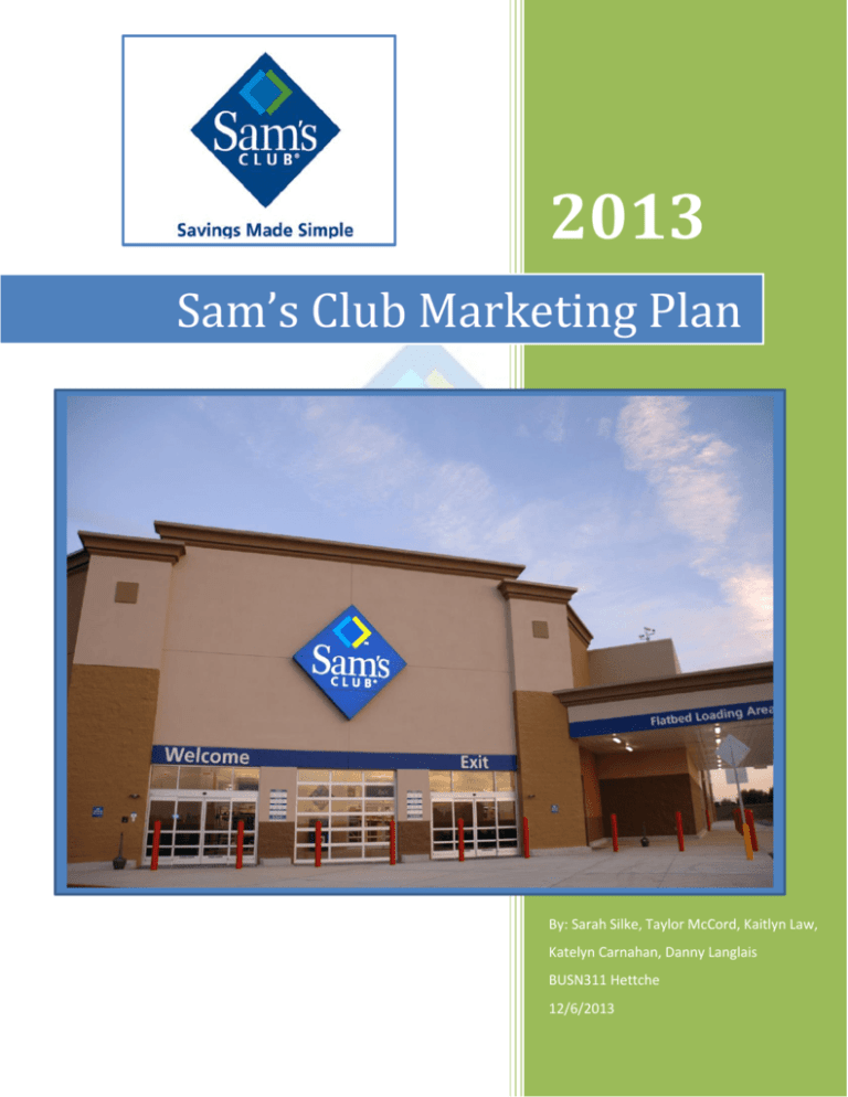 Sam #39 s Club Marketing Plan