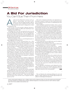 A Bid For Jurisdiction