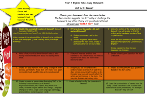 Year 7 English Take-Away Homework Unit 3/4: Beowulf Choose