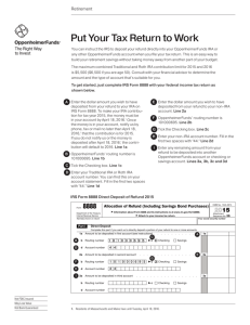 Put Your Tax Return to Work IRS Form 8888