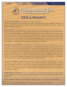 Title & Tenancy - Fidelity National Title