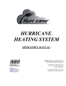hurricane   heating system - International Thermal Research