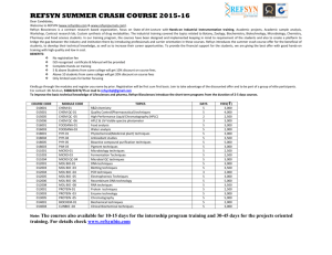 Summer Crash Training