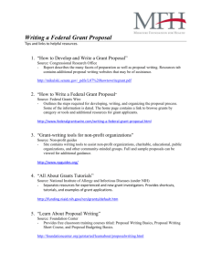 Writing a Federal Grant Proposal