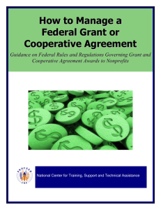 How to Manage a Federal Grant or Cooperative