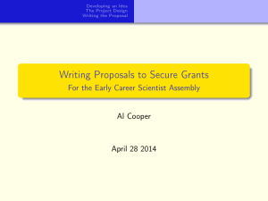 Writing Proposals to Secure Grants