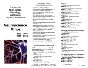 Neuroscience Minor - Department of Neurobiology, Physiology, and