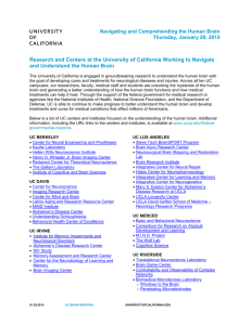 Research and Centers at the University of California Working to