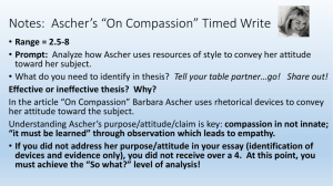 Notes: Ascher's “On Compassion” Timed Write