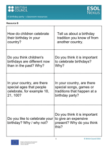 How do children celebrate their birthday in your country? Tell us