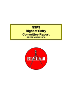 NSPS Right of Entry Committee Report