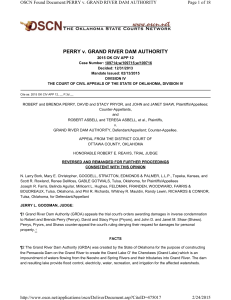 PERRY v. GRAND RIVER DAM AUTHORITY