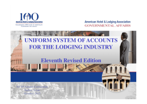 UNIFORM SYSTEM OF ACCOUNTS FOR THE LODGING