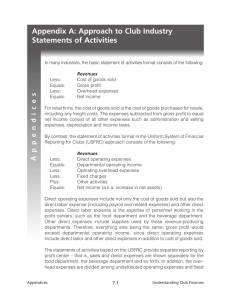 Appendix A: Approach to Club Industry Statements of Activities