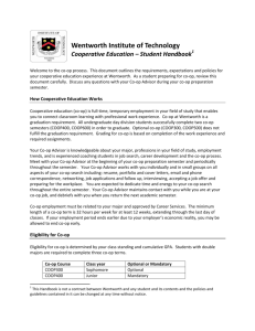 Co-op Student Handbook - Wentworth Institute of Technology