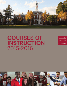 courses of instruction - Phillips Exeter Academy