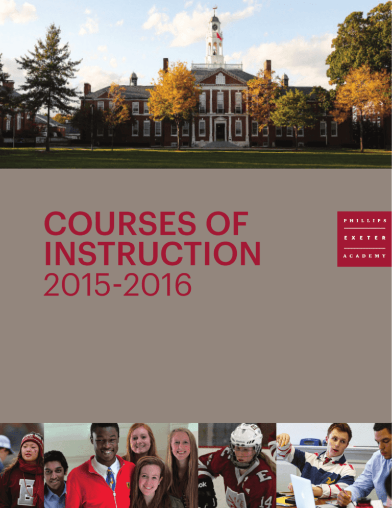 courses of instruction Phillips Exeter Academy