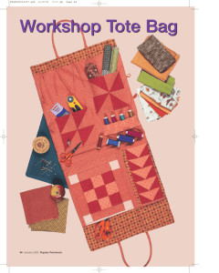 Workshop Tote Bag - Popular Patchwork