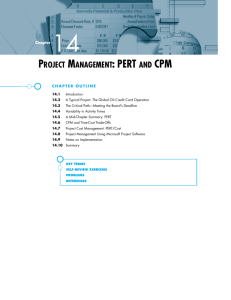 project management: pert and cpm