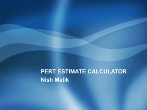 PERT Estimate Calculator Instructions