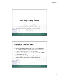 Hot Regulatory Topics Session Objectives