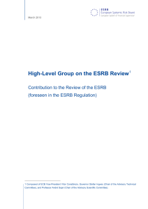 High-Level Group on the ESRB Review