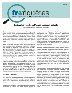 Cultural diversity in French-language schools