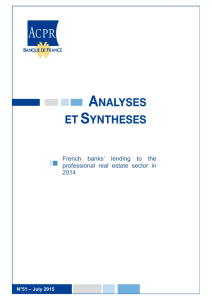 French banks' lending to the professional real estate sector in 2014