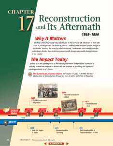 Chapter 17: Reconstruction and Its Aftermath, 1865-1896