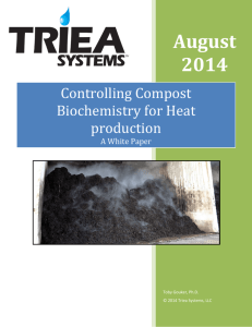 Controlling Compost Biochemistry for Heat production