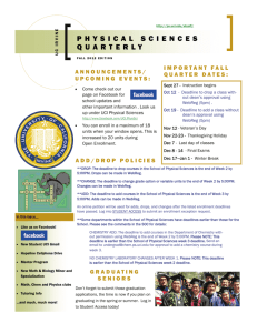 Fall 2012 Newsletter - School of Physical Sciences