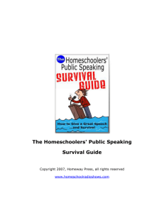 The Homeschoolers' Public Speaking Survival Guide