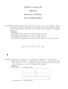MA261$A Calculus III 2006 Fall Homework 1 Solutions Due 9/8