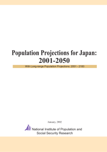 Population Projections for Japan: 2001-2050