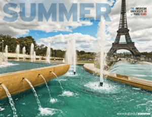 www.aup.edu/summer - The American University of Paris
