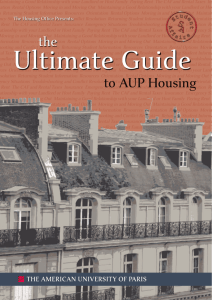 to AUP Housing the - The American University of Paris
