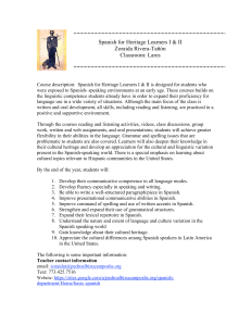 Spanish for Heritage Speakers