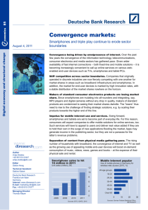 Convergence markets: Smartphones and triple play continue to