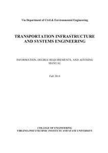 transportation infrastructure and systems engineering