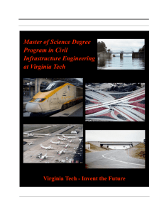 Master of Science Degree Infrastructure Engineering Program in