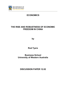 The Rise And Robustness Of Economic Freedom In China