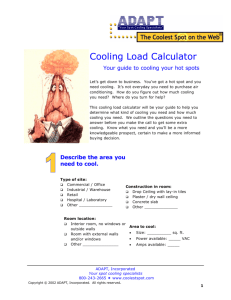 Cooling Load Calculator