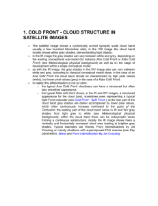 1. COLD FRONT - CLOUD STRUCTURE IN SATELLITE IMAGES