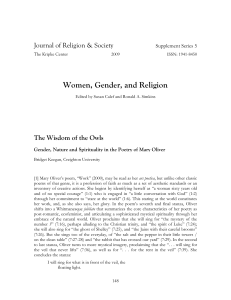 Women, Gender, and Religion