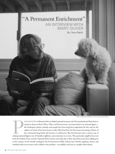 an interview with Mary Oliver