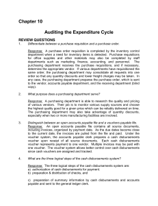 Chapter 10 Auditing the Expenditure Cycle - Jps