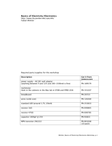 Basics of Electricity/Electronics