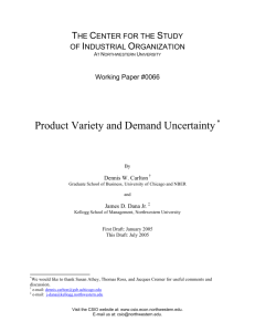 Product Variety and Demand Uncertainty*